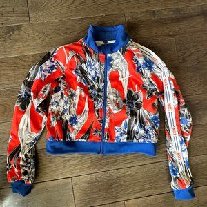 Nike Floral Crop Jacket (Blue/Red)